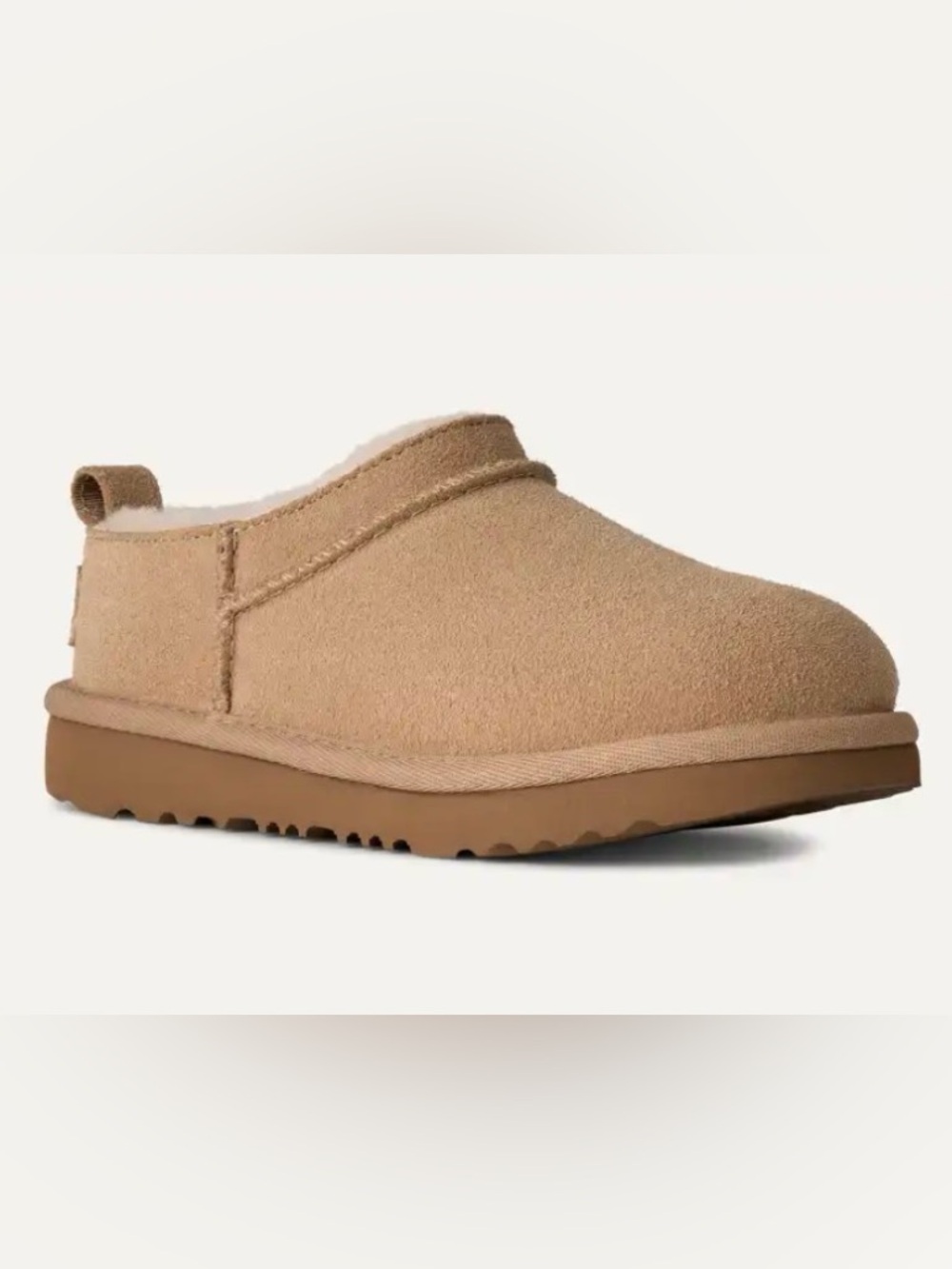 UGG Kids Tan Slip-On Shearling Clog